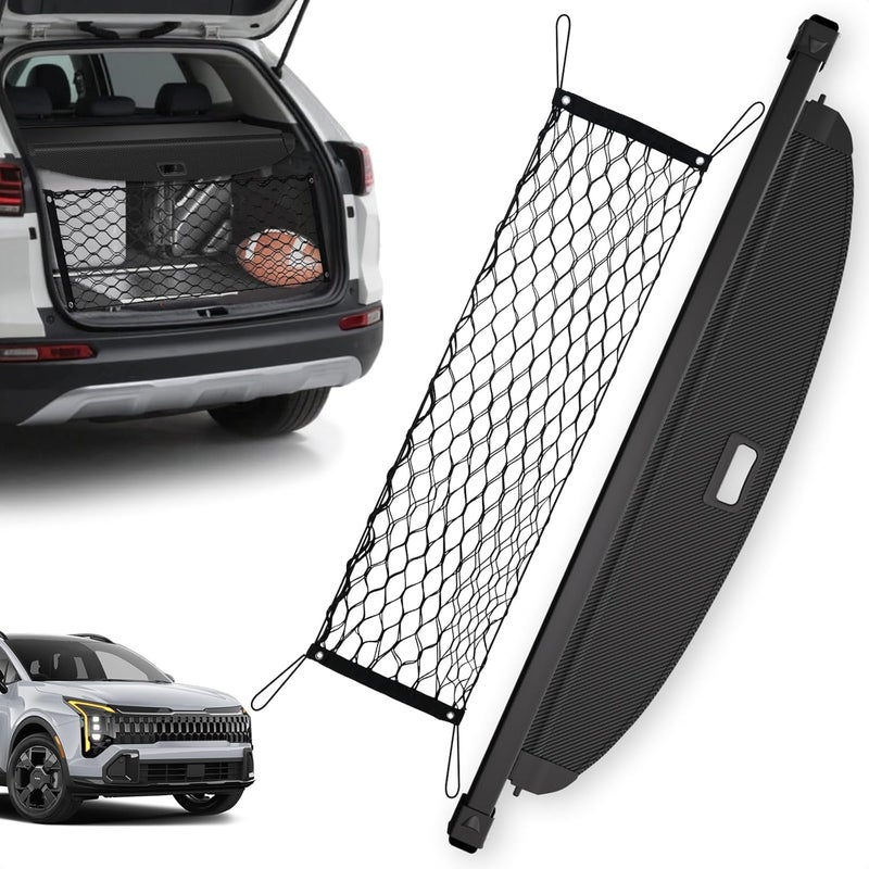 Blycorul Trunk Cargo Cover for Kia Sportage 2023-2025 2026, with Carbon Fiber Texture Ends, Anti-Peeping Retractable Security Shade for Privacy, Kia Sportage Accessories - Image 1